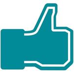 Facebook Like Foam Hand - Teal