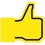 Facebook Like Foam Hand - Yellow