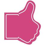 Facebook Like Hand - Hot Pink