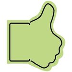 Facebook Like Hand - Lime Green