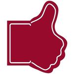 Facebook Like Hand - Maroon