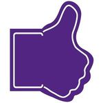 Facebook Like Hand - Purple
