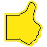 Facebook Like Hand - Yellow