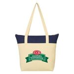 Farmers Market Canvas Tote Bag - Navy Blue