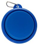 Feed N Go Collapsible Pet Bowl with Carabiner - Medium Blue