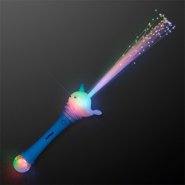 Main Product Image for Fiber Optic Cute Narwhal Blinky Toy Wand