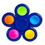 Fidget Popper Flower Shaped Spinner - Blue