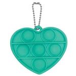 Fidget Popper Heart Shape with Keychain - Full Color Imprint -  