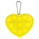 Fidget Popper Heart Shape with Keychain - Full Color Imprint -  