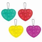 Fidget Popper Heart Shape with Keychain -  