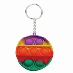 Fidget Popper Round Shape with Keychain - Full Color Imprint -  