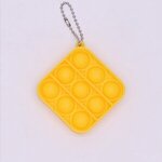 Fidget Popper Square Shape w/Keychain - Full Color Imprint -  