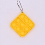 Fidget Popper Square Shape with Keychain -  