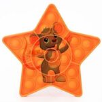 Fidget Popper Star Shaped Board - Full Color Imprint - Orange