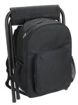 Fieldcrest Cooler Backpack with Folding Stool - Black