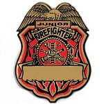 Fire Chief Badge Direct Imprint - Red-gold