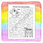 Fire Station Coloring and Activity Book Fun Pack -  