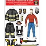 Fireman Dress Up Peel Place Activity Sheets - Red