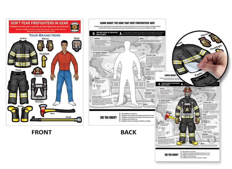Main Product Image for Fireman Dress Up Peel Place Activity Sheets