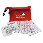 First Aid Polyester Zip Tote Kit 2 - Red