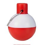 Fishing Bobber Floater Key Tag - Red-white