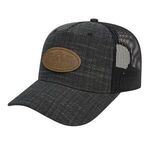 Five Panel Poly-Rayon with Mesh Back Cap - Graphite-black
