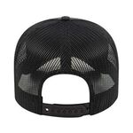 Five Panel Poly-Rayon with Mesh Back Cap -  