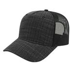 Five Panel Poly-Rayon with Mesh Back Cap -  