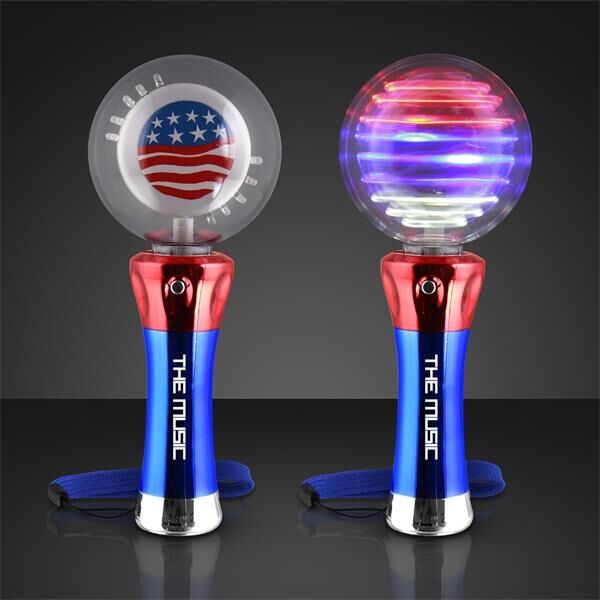 Main Product Image for Light Up Magic Spinning American Flags