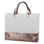 Flair Metallic Accent Non-Woven Tote Bag -  