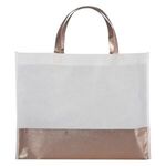 Flair Metallic Accent Non-Woven Tote Bag -  