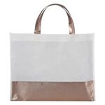 Flair Metallic Accent Non-Woven Tote Bag -  