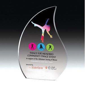 Main Product Image for Flame Award w/ Chrome Base - Full Color
