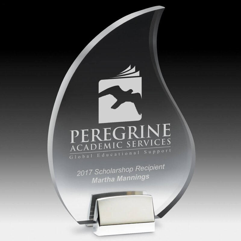 Main Product Image for Flame Award w/ Chrome Base - Laser