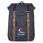 Flap Drawstring Backpack -  