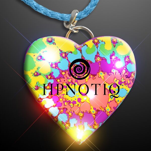 Main Product Image for Flashing Tie Dye Heart Necklace