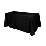 Flat Polyester 4-Sided Table Cover - fits 6