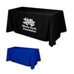 Flat Polyester 4-Sided Table Cover - fits 6