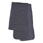 Fleece Scarf With Pockets - Gray
