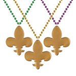 Fleur-De-Lis Medallion Beads - Assorted Colors