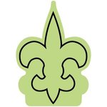 Fleur de Lys Foam Mitt - Lime Green