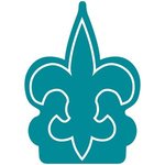 Fleur de Lys Foam Mitt - Teal