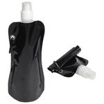 Flex Foldable 16 oz Water Bottle with Carabiner - Black