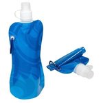 Flex Foldable 16 oz Water Bottle with Carabiner - Blue Swirl