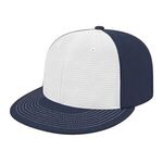 Flexfit® Aerated Performance Cap - White-navy Blue