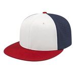 Flexfit® Perforated Performance Cap - White-red-navy
