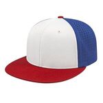 Flexfit® Perforated Performance Cap - White-red-royal