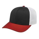 Flexfit Trucker Mesh Back Cap - Black-red-white