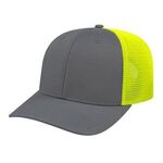 Flexfit Trucker Mesh Back Cap - Graphite-neon Yellow
