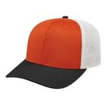 Flexfit Trucker Mesh Back Cap - Orange-black-white